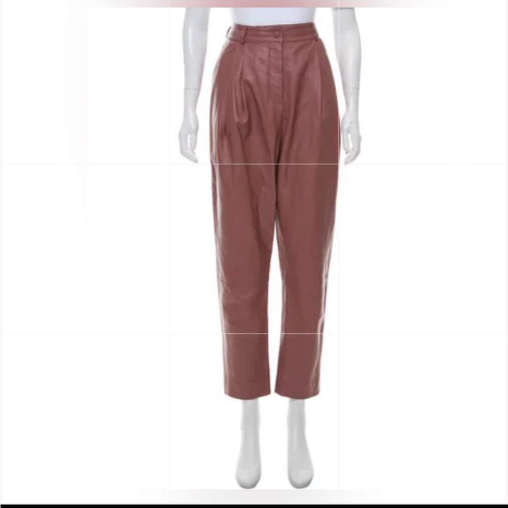 ZIMMERMANN Tempest Leather High-Rise Pants